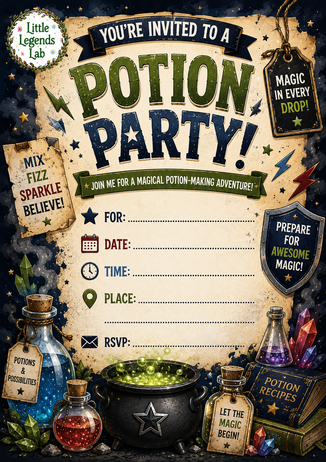 Make your own Party Potion Kit
