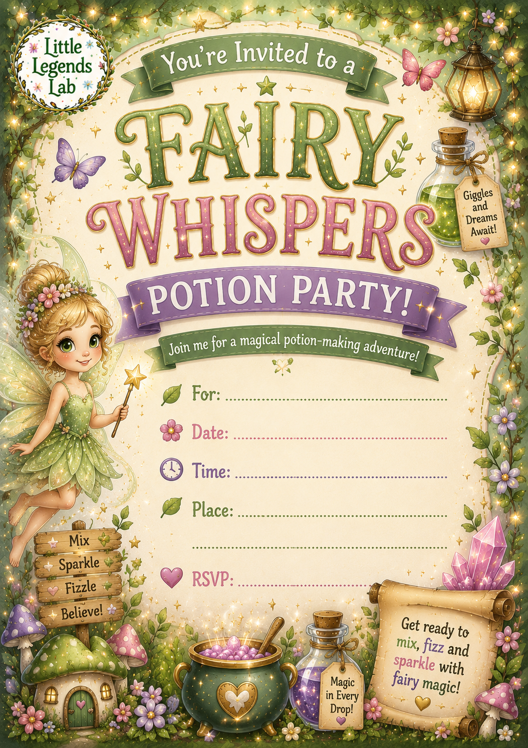 Fairy Whispers Party Potion Kit