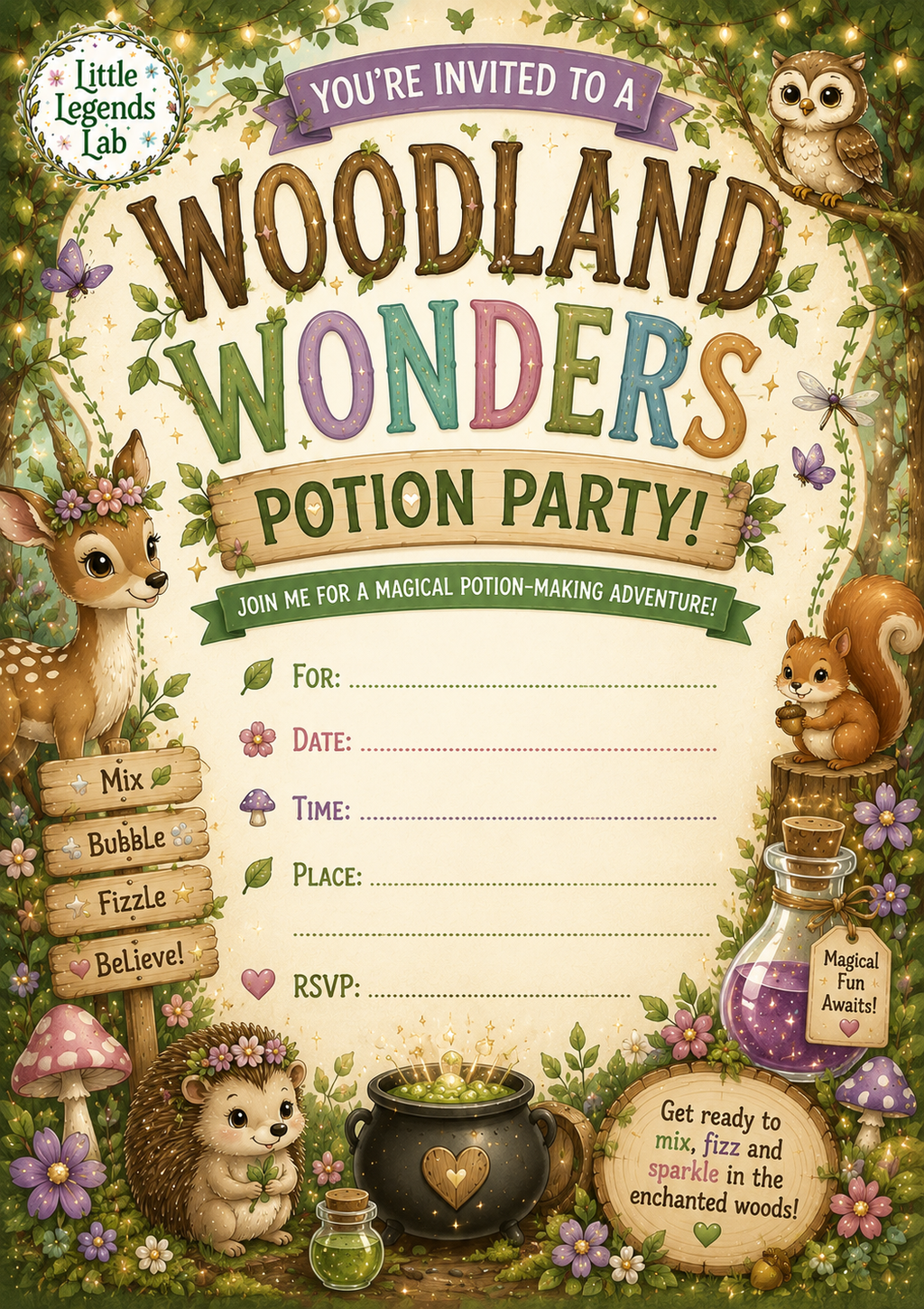Woodland Wonders Party Potion Kit